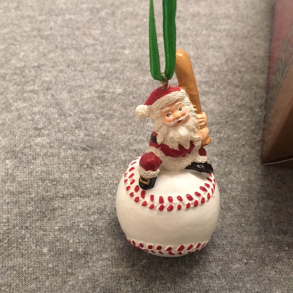Set of 3 Sports Christmas Ornaments Golf/Baseball - Picture 2 of 8